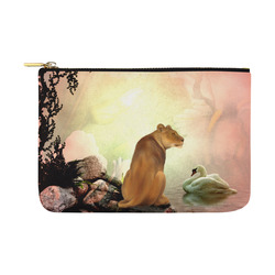 Awesome lioness in a fantasy world Carry-All Pouch 12.5''x8.5''