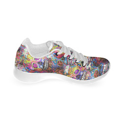 Colorfully Flower Power Skull Grunge Pattern Men’s Running Shoes (Model 020)