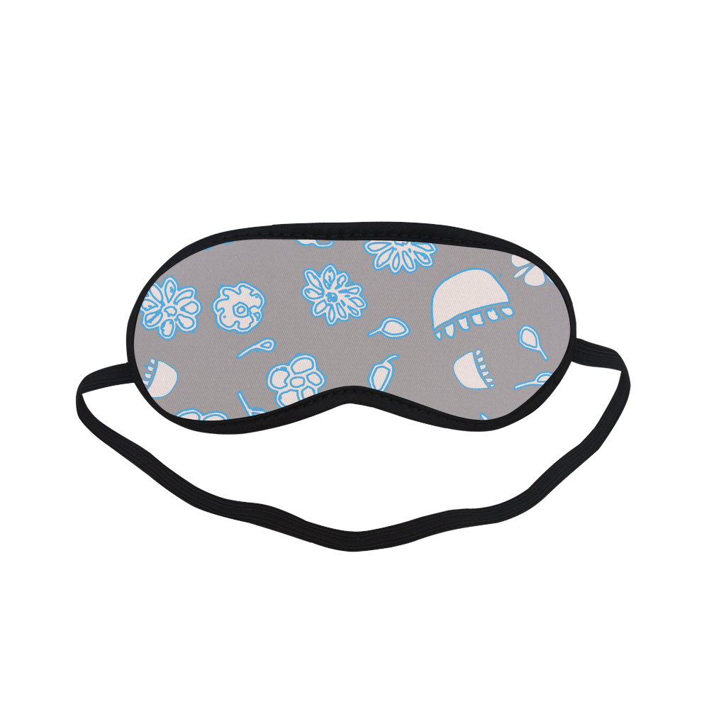 floral gray and blue Sleeping Mask