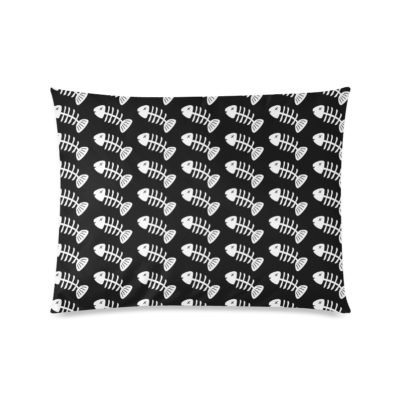Fish Bones Pattern Custom Picture Pillow Case 20"x26" (one side)