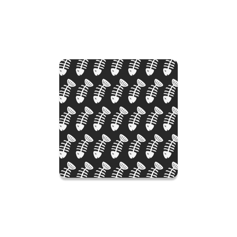 Fish Bones Pattern Square Coaster