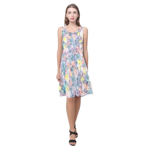 softly floral C by JamColors Sleeveless Splicing Shift Dress(Model D17)
