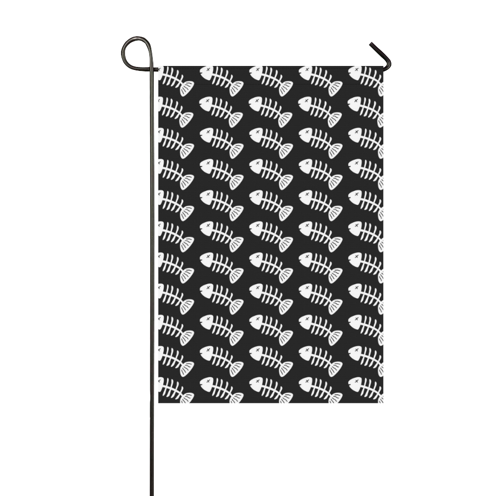 Fish Bones Pattern Garden Flag 12‘’x18‘’（Without Flagpole）