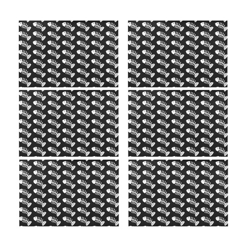 Fish Bones Pattern Placemat 12’’ x 18’’ (Set of 6)