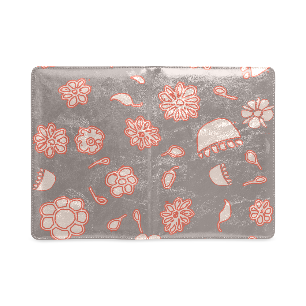 floral gray and red Custom NoteBook A5