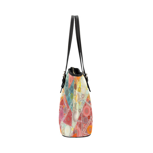 Hazy Summer Days Leather Tote Bag/Small (Model 1651)
