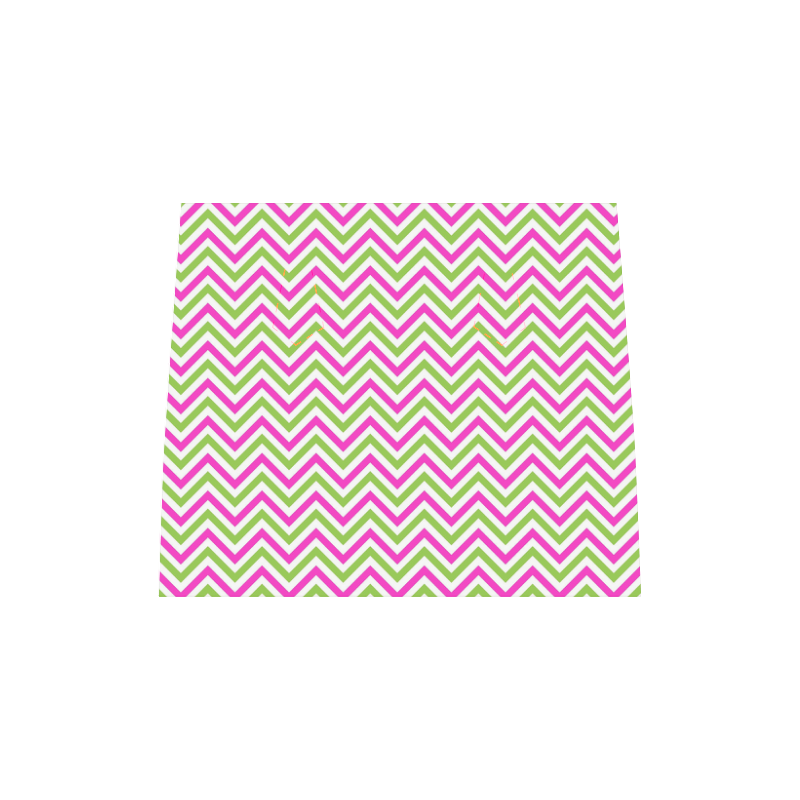 Pink Green White Chevron Boston Handbag (Model 1621)