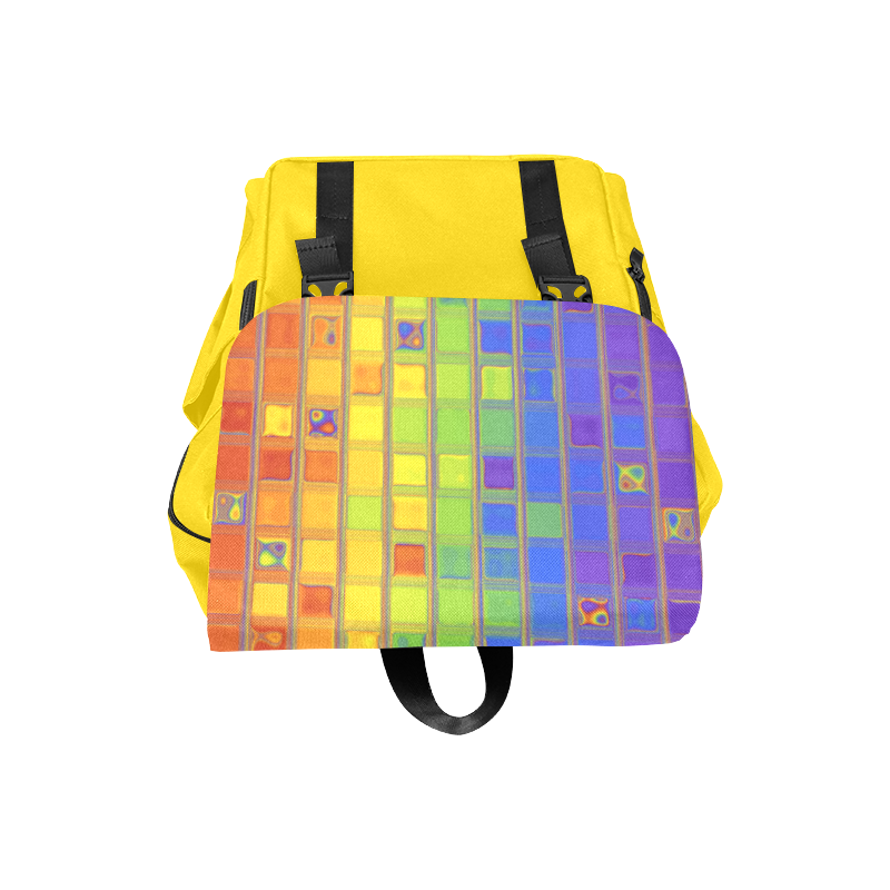 square rainbow Casual Shoulders Backpack (Model 1623)