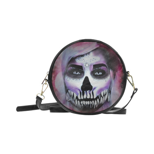 zombie-space-invader Round Sling Bag (Model 1647)