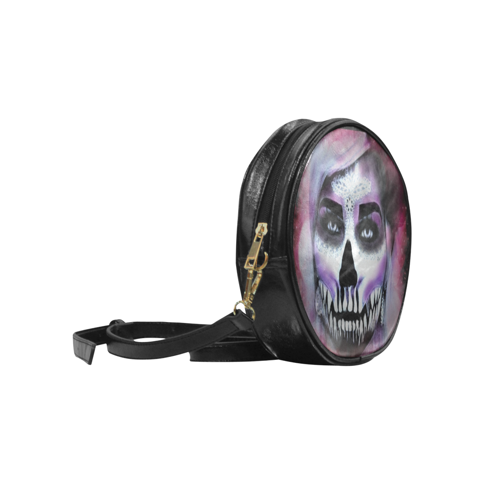 zombie-space-invader Round Sling Bag (Model 1647)