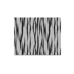 A Trendy Black Silver Big Cat Fur Texture Canvas Print 20"x16"
