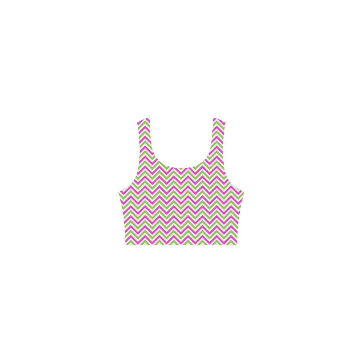 Pink Green White Chevron Atalanta Casual Sundress(Model D04)