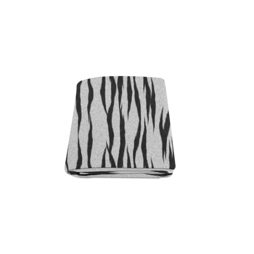 A Trendy Black Silver Big Cat Fur Texture Blanket 40"x50"