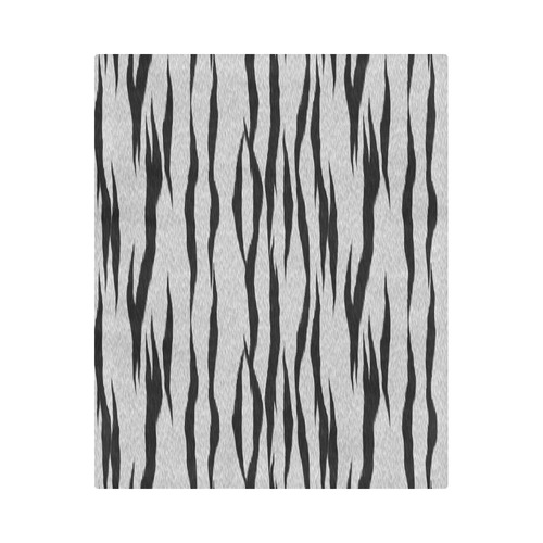 A Trendy Black Silver Big Cat Fur Texture Duvet Cover 86"x70" ( All-over-print)
