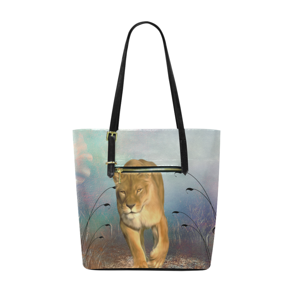 Wonderful lioness Euramerican Tote Bag/Small (Model 1655)