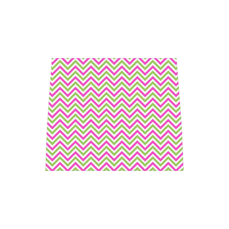 Pink Green White Chevron Boston Handbag (Model 1621)