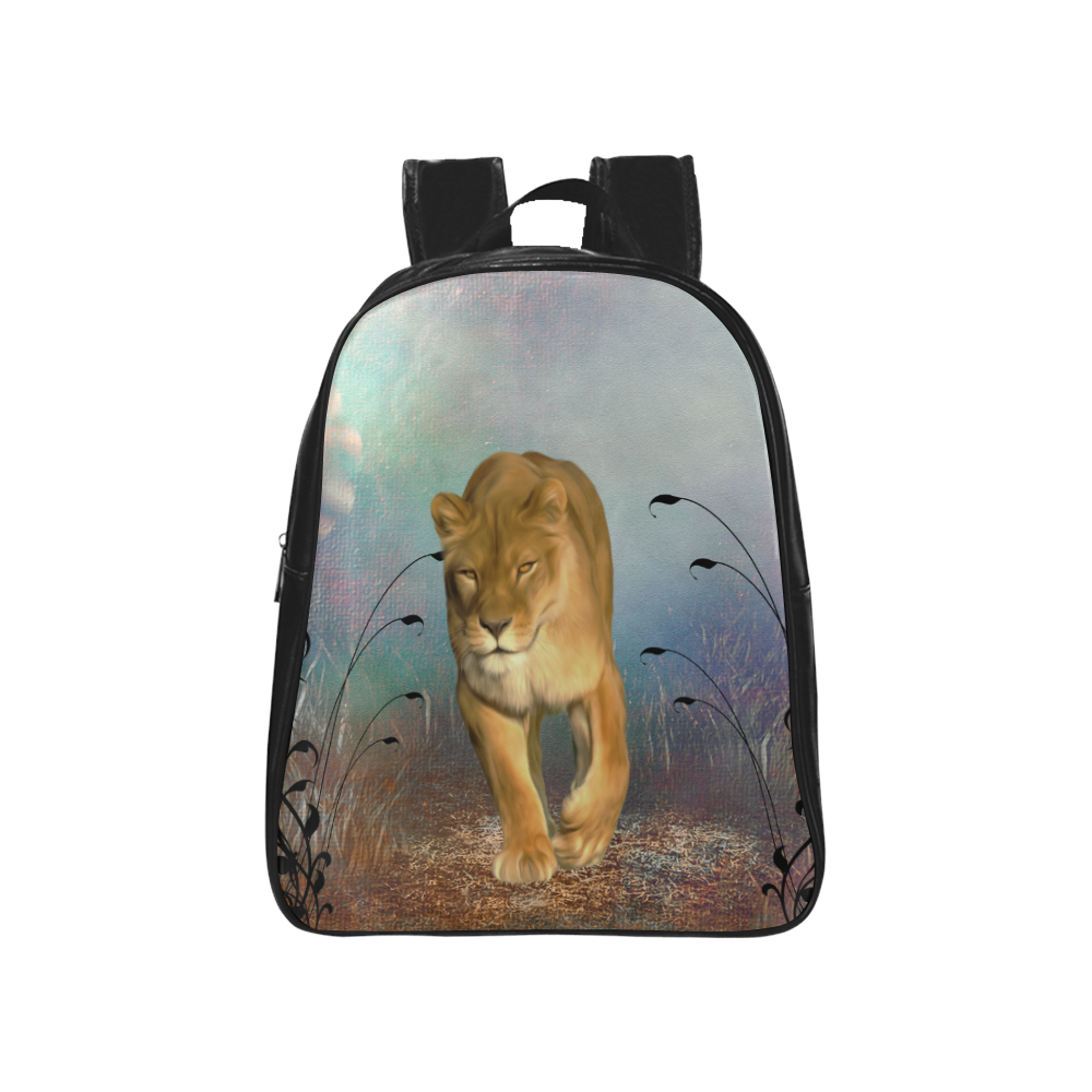 Wonderful lioness School Backpack (Model 1601)(Small)