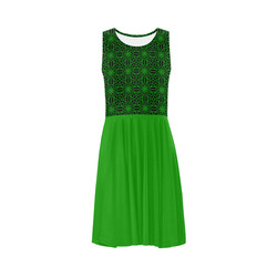 Green Lace Sleeveless Ice Skater Dress (D19)