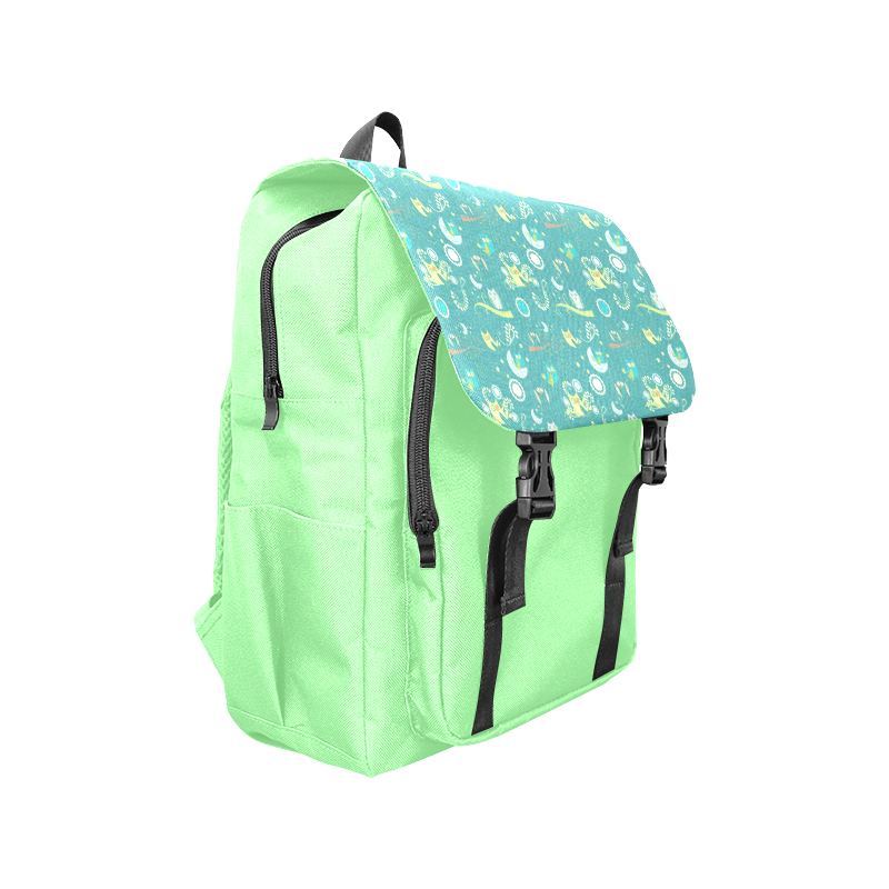 Cute colorful night Owls moons and flowers Casual Shoulders Backpack (Model 1623)