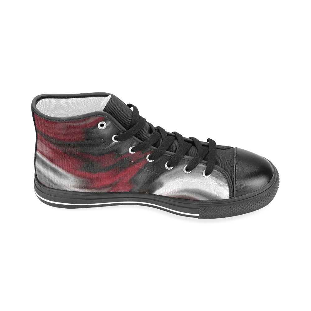 fractal waves F by JamColors Men’s Classic High Top Canvas Shoes (Model 017)