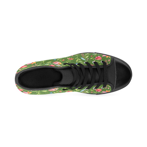 Sunny Garden I High Top Canvas Women's Shoes/Large Size (Model 017)