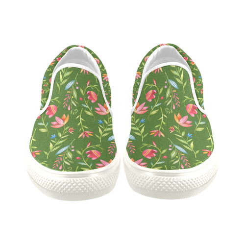 Sunny Garden I Slip-on Canvas Shoes for Kid (Model 019)