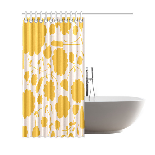 spring flower yellow Shower Curtain 69"x72"