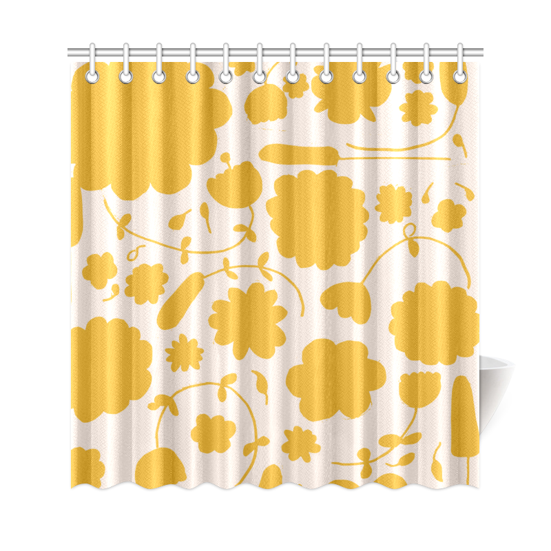 spring flower yellow Shower Curtain 69"x72"