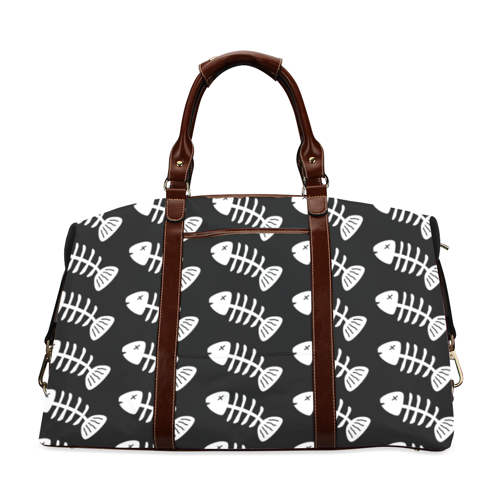 Fish Bones Pattern Classic Travel Bag (Model 1643) Remake