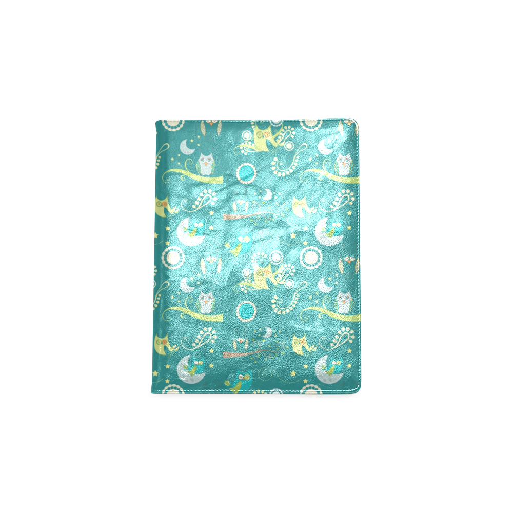 Cute colorful night Owls moons and flowers Custom NoteBook B5