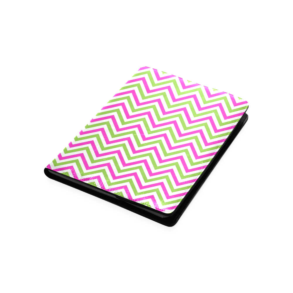 Pink Green White Chevron Custom NoteBook B5