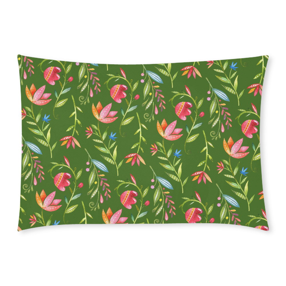 Sunny Garden I Custom Rectangle Pillow Case 20x30 (One Side)