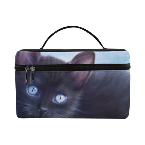 Cute little back kitten Cosmetic Bag/Large (Model 1658)