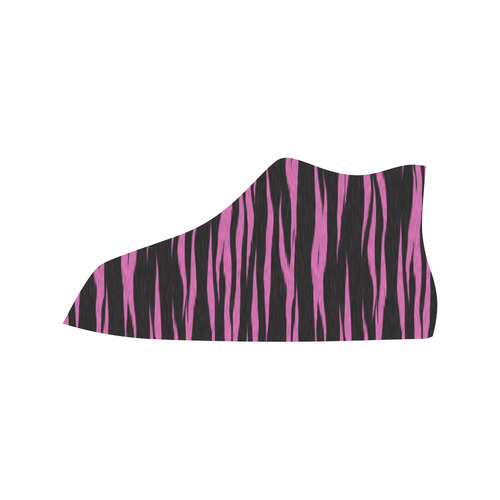 A Trendy Black Pink Big Cat Fur Texture Vancouver H Women's Canvas Shoes (1013-1)