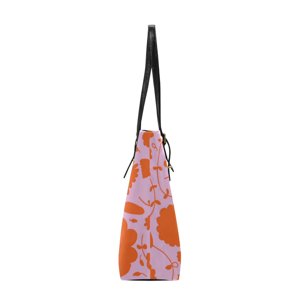 spring flower orange Euramerican Tote Bag/Small (Model 1655)