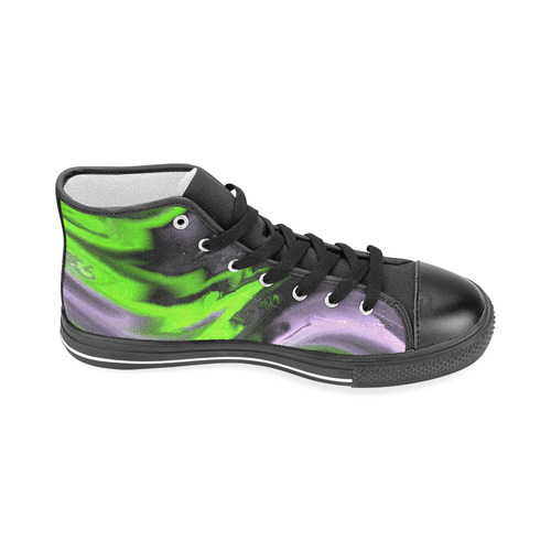 fractal waves D by JamColors Men’s Classic High Top Canvas Shoes (Model 017)