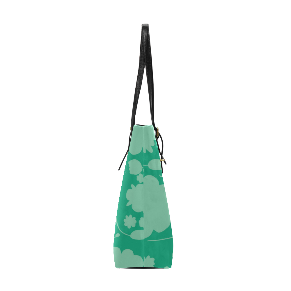 spring flower green Euramerican Tote Bag/Small (Model 1655)
