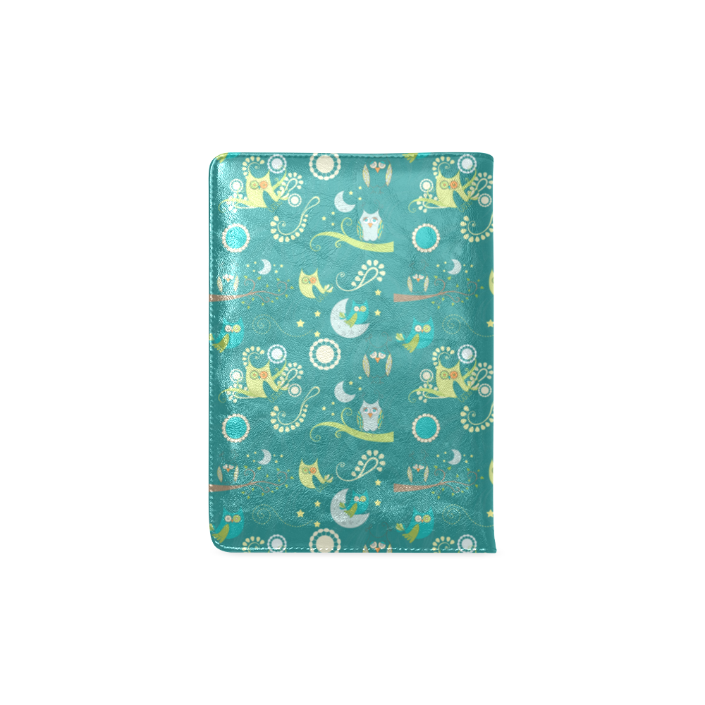 Cute colorful night Owls moons and flowers Custom NoteBook A5