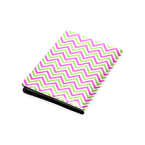 Pink Green White Chevron Custom NoteBook A5