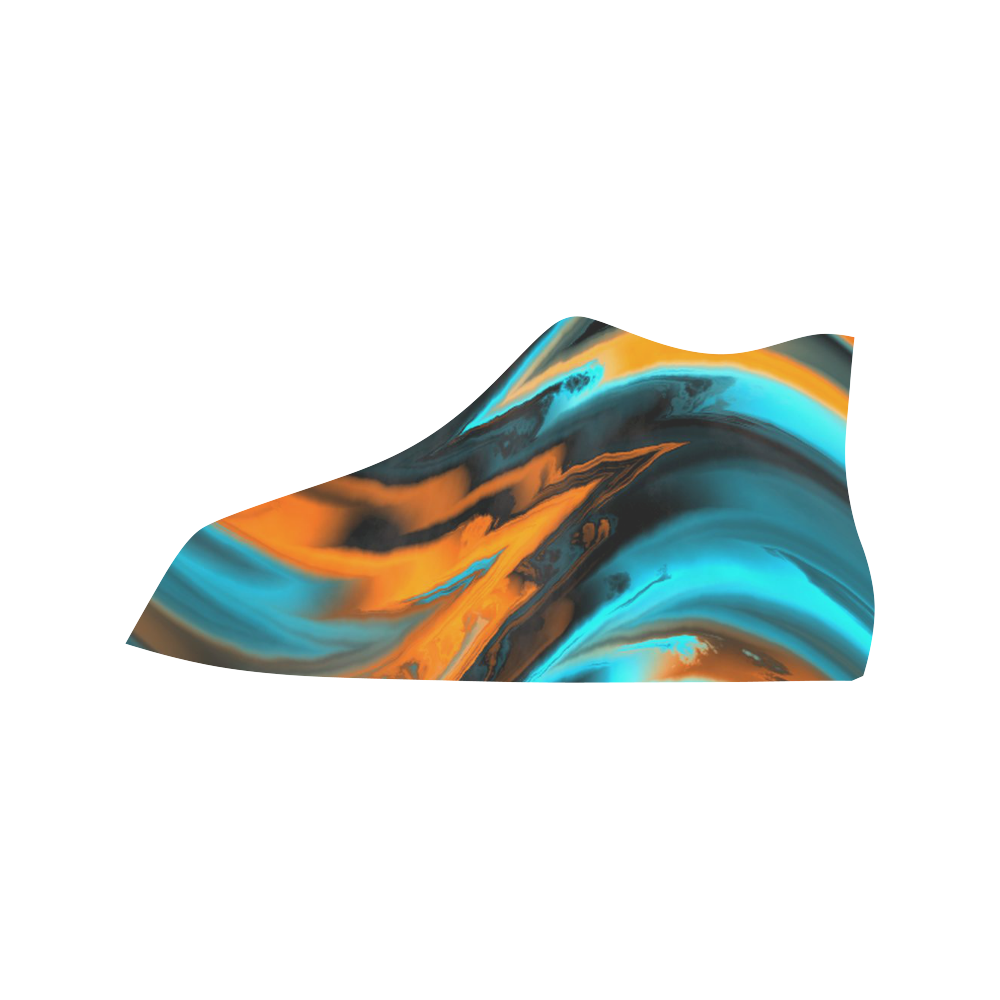 fractal waves C by JamColors Vancouver H Men's Canvas Shoes/Large (1013-1)