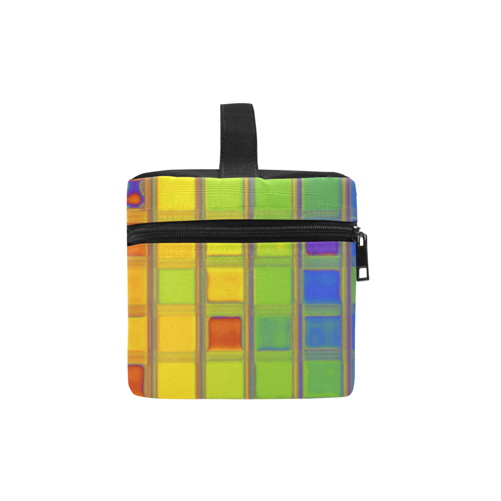 square rainbow Cosmetic Bag/Large (Model 1658)