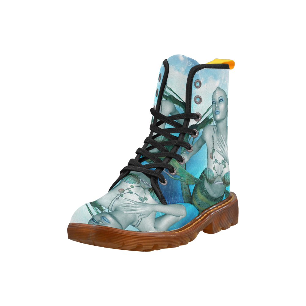 Wonderful mermaid in blue colors Martin Boots For Women Model 1203H