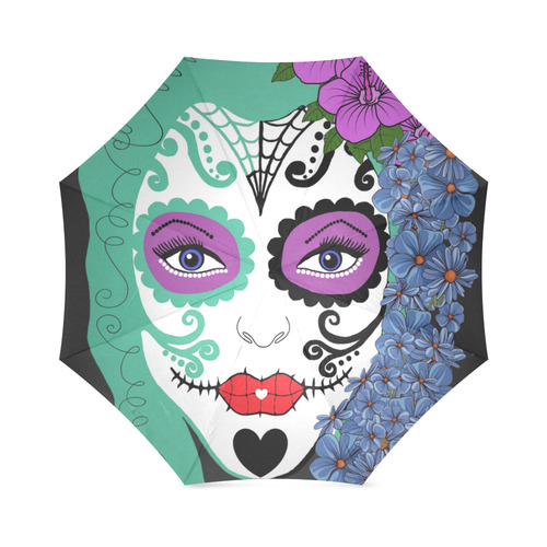 mamma sugar skull Foldable Umbrella (Model U01)