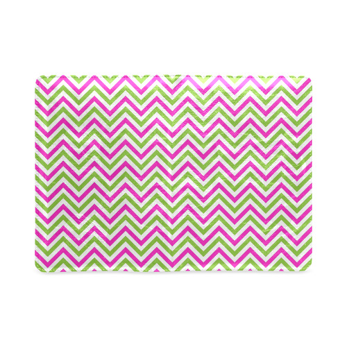 Pink Green White Chevron Custom NoteBook A5