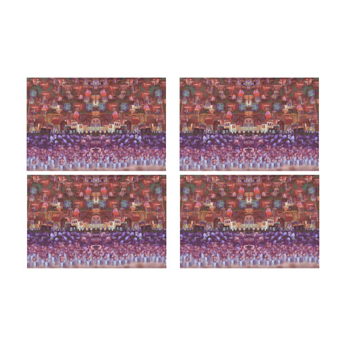 jerusalem  rose50x100 Placemat 12’’ x 18’’ (Set of 4)