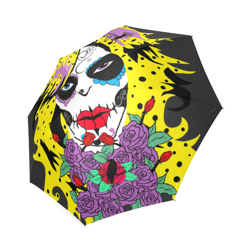 gothic sugar skull large Foldable Umbrella (Model U01)
