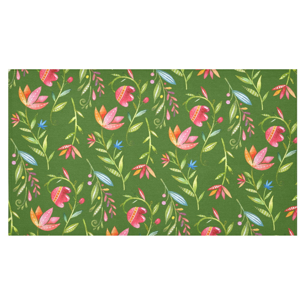 Sunny Garden I Cotton Linen Tablecloth 60"x 104"