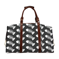 Fish Bones Pattern Classic Travel Bag (Model 1643) Remake