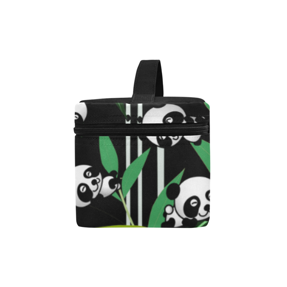 Satisfied and Happy Panda Babies on Bamboo Lunch Bag/Large (Model 1658)