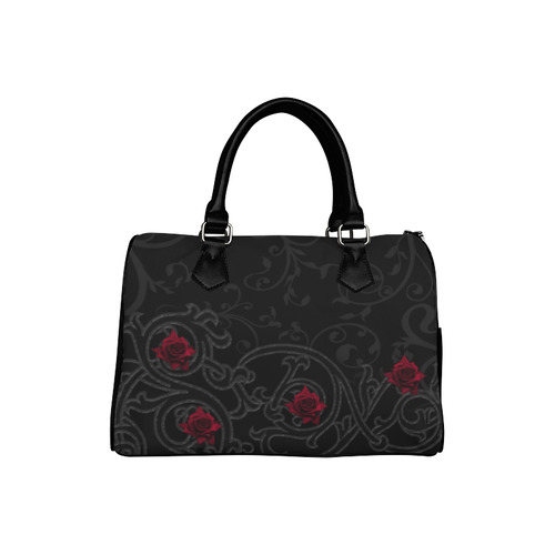 Damask And Roses Pattern Goth design Boston Handbag (Model 1621)